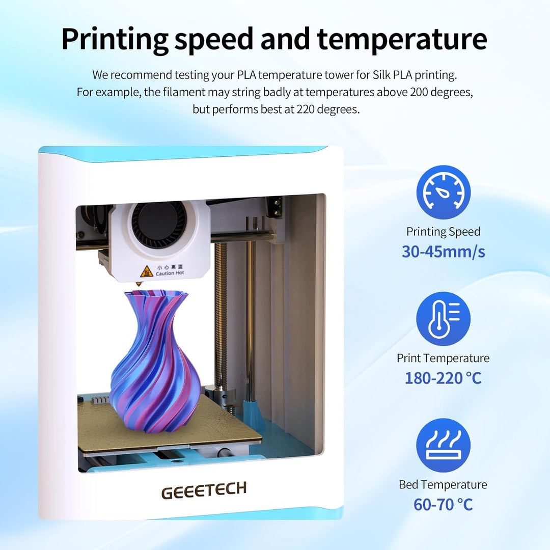 GIANTARM Dual Silk PLA Filament 1.75 mm, 3D Drucker PLA Silk Filament 1 kg/Spule, zweifarbig Rot+Sch
