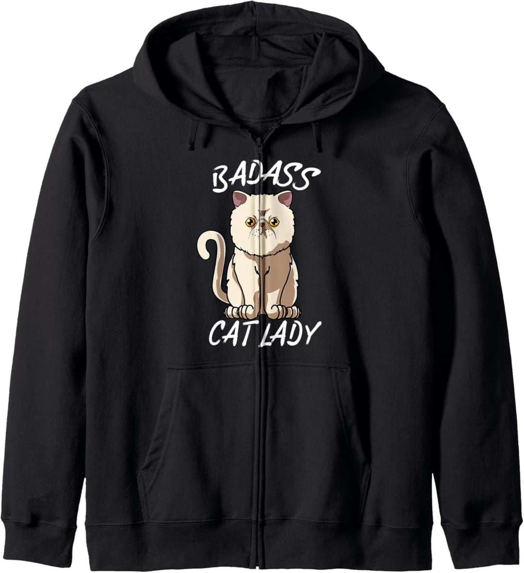 Lustige Exotische Kurzhaar-Katzen-Dame Lustige Katzenmama Kapuzenjacke