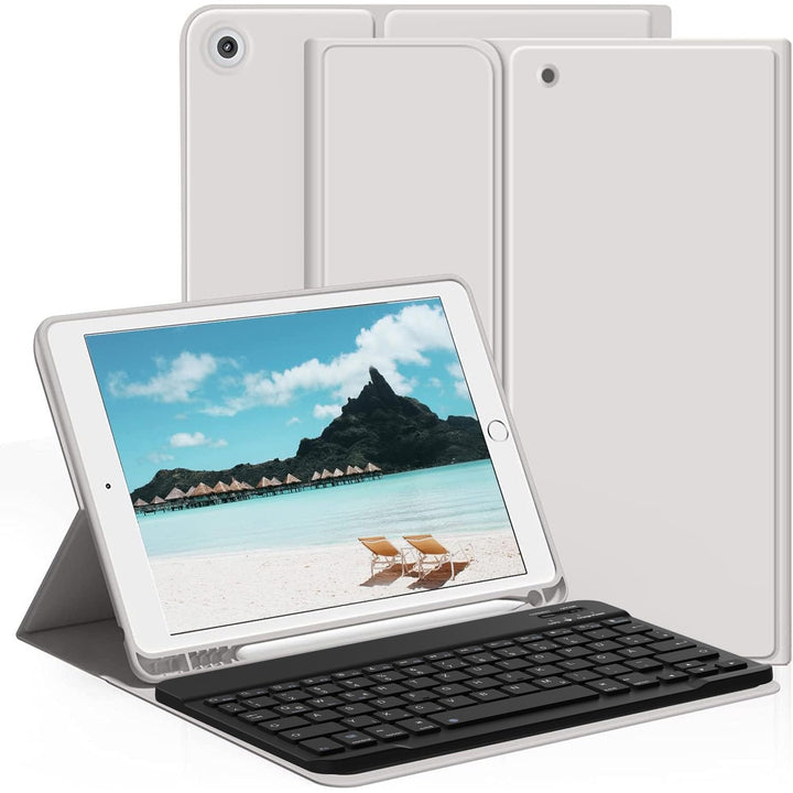 aoub Hülle mit Tastatur für iPad 9. Generation/iPad 8. Generation/iPad 7. Generation, Hülle mit Tast