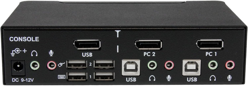 StarTech.com 2 Port DisplayPort USB KVM Switch - DisplayPort KVM Umschalter mit Audio DisplayPort mi