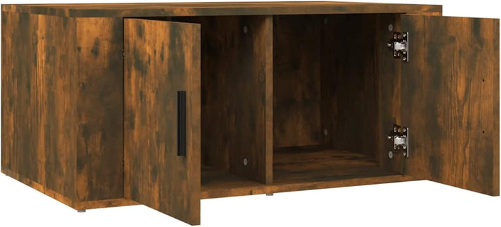 Tidyard Couchtisch Modernes Design Beistelltisch mit 2 Fächer Wohnzimmertisch Kaffeetisch Sofatisch