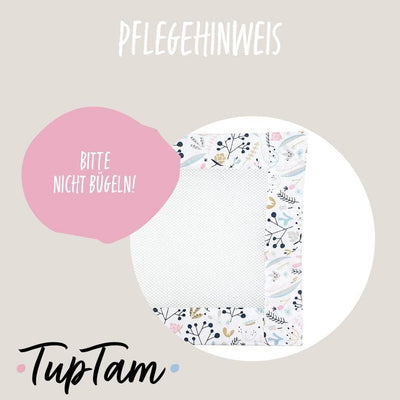 TupTam Gitterstäbe Schutz Netz Babybett Nestchen 3D Mesh 2 Pack, Farbe: Vogelbeere, Grösse: ca. 128