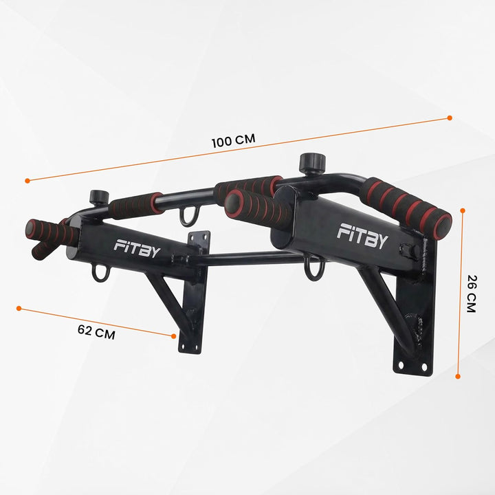 Pull Up Bar - 4-in-1 Klimmzugstange für Wandmontage - Multifunktionale Pull Up Station für Krafttrai