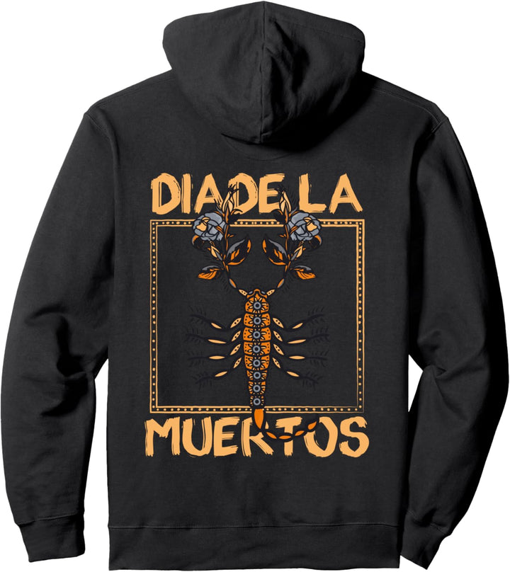 Dia De Los Muertos Tag der Toten Skorpion Kunst Skelett Kind Pullover Hoodie