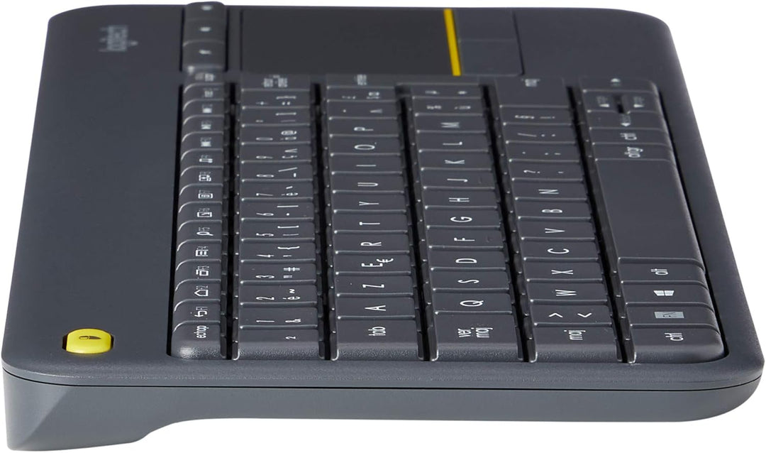 Logitech K400 Plus Kabellose Touch-TV-Tastatur mit integriertem Touchpad, Französisches AZERTY-Layou