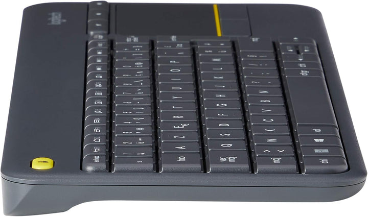Logitech K400 Plus Kabellose Touch-TV-Tastatur mit integriertem Touchpad, Französisches AZERTY-Layou