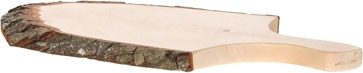 Griff-Rindenbrett oval - Holzbrett Wurstbrett Käsebrett, Brettgrösse:ca. 50 x 24 x 2 cm, ca. 50 x 24