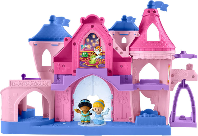 FISHER-PRICE Disney-Prinzessin Magische Lichter und Tanz-Schloss von Little People - Spielset mit Li