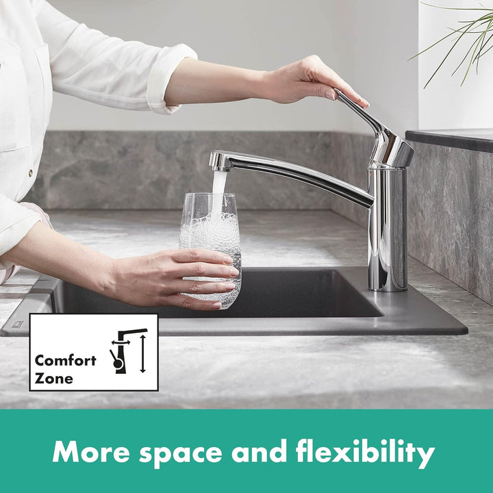 hansgrohe Küchenarmatur MySport, Wasserhahn Küche mit Auslauf Höhe 160 mm, wassersparend, 360° drehb