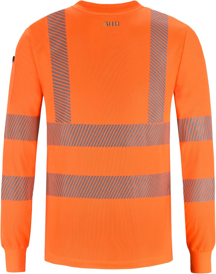 Warnschutz T-Shirt Langarm Warnschutzshirt Warnshirt gelb sicherheits Tshirt Warnschutz Arbeitskleid