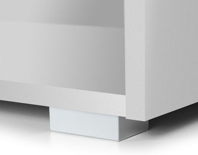 Casaria® Bücherregal 77x60x28cm Weiss Holz 2 Fächer Boden Höhenverstellbar 150kg Belastbarkeit Kipps