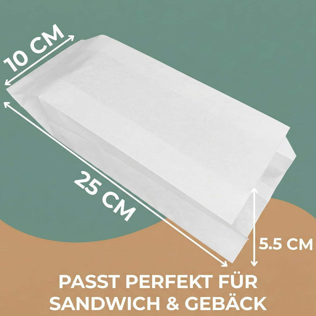 Papiertüten 1000 Stück - Brottüten Papier - Bäckertüten - Brötchentüten Kraftpapier - Frühstücksbeut
