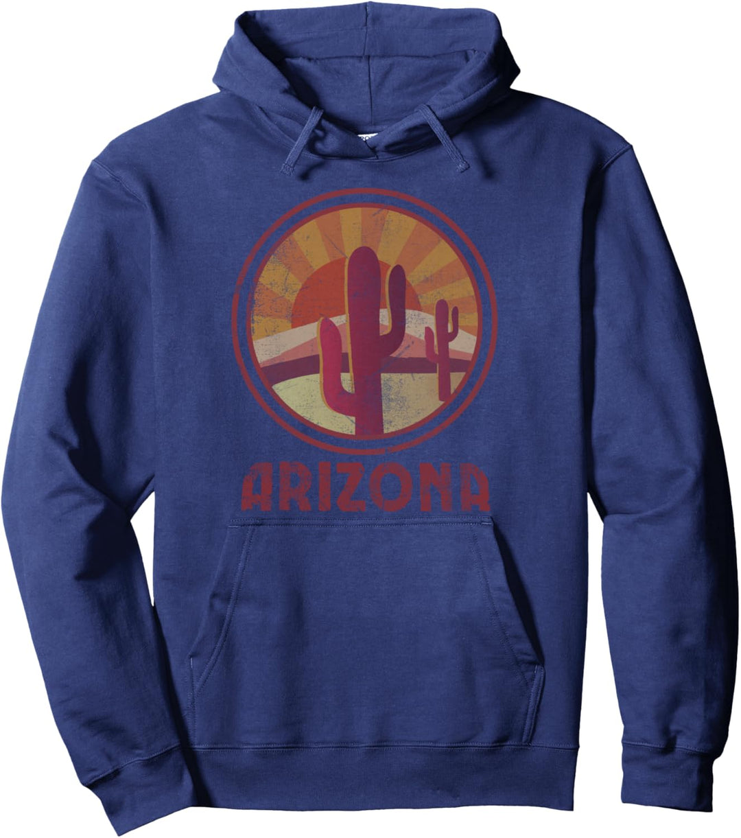 Arizona Cactus Sunset Scene Pullover Hoodie