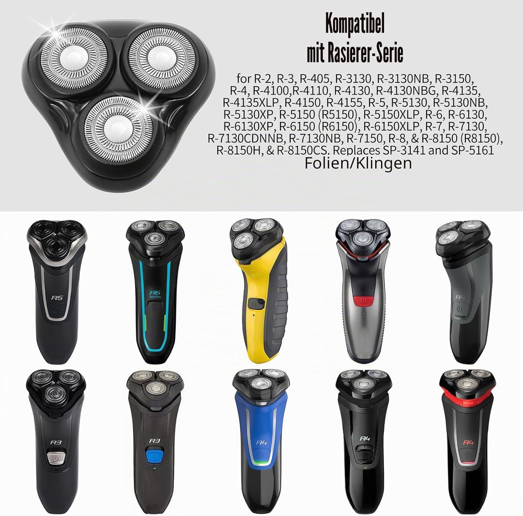Universal Ersatz Rotierender Rasierkopf Kompatibel mit Remington Rasierer-Serie, für R3, R4, R5, R6,
