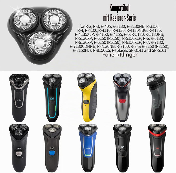 Universal Ersatz Rotierender Rasierkopf Kompatibel mit Remington Rasierer-Serie, für R3, R4, R5, R6,
