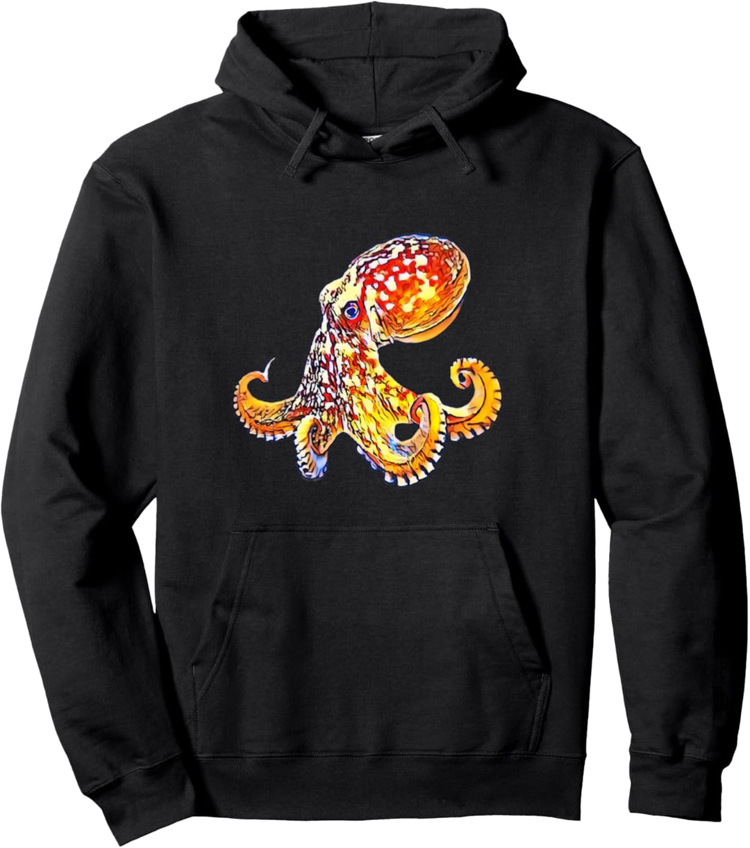 Oktopus Motiv Kraken Tintenfisch Tentakel Kalmare Octopus Pullover Hoodie