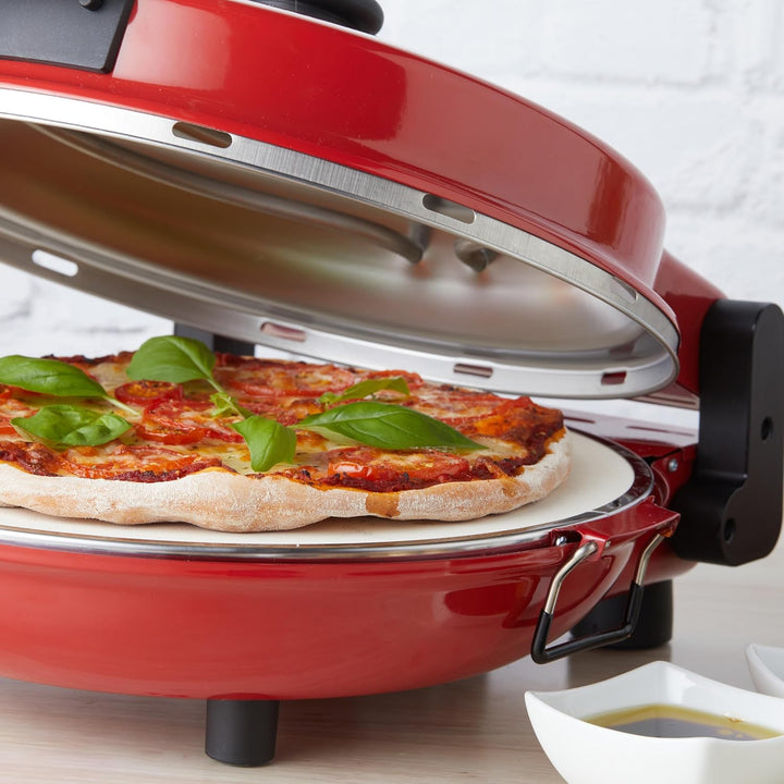 Petra PT5666VDE Elektrischer Pizzaofen - 1200W Drinnen Pizzabäcker, 5 Heizstufen, Schnelles Vorheize