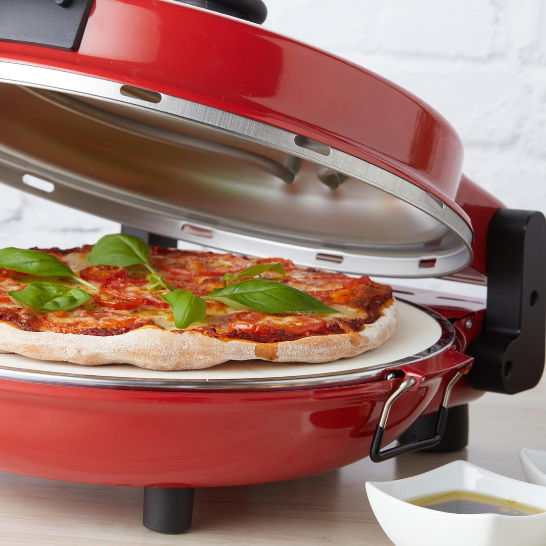 Petra PT5666VDE Elektrischer Pizzaofen - 1200W Drinnen Pizzabäcker, 5 Heizstufen, Schnelles Vorheize