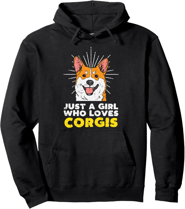 Just A Girl Who Loves Welsh Corgi Cute Dog Lover Women Gift Pullover Hoodie