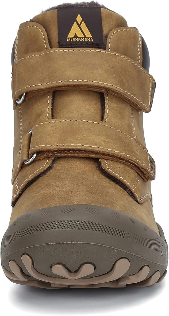 Mishansha Kinder Winterschuhe Gefüttert Winterstiefel für Jungen Mädchen Gr.24-38 25 EU Braun, 25 EU