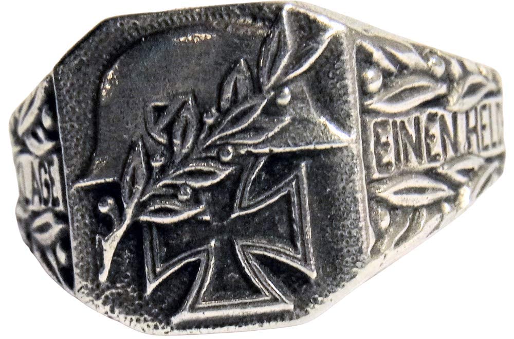 MK-Art Militaria Schöner deutscher Ring "Ich beklage einen Helden"