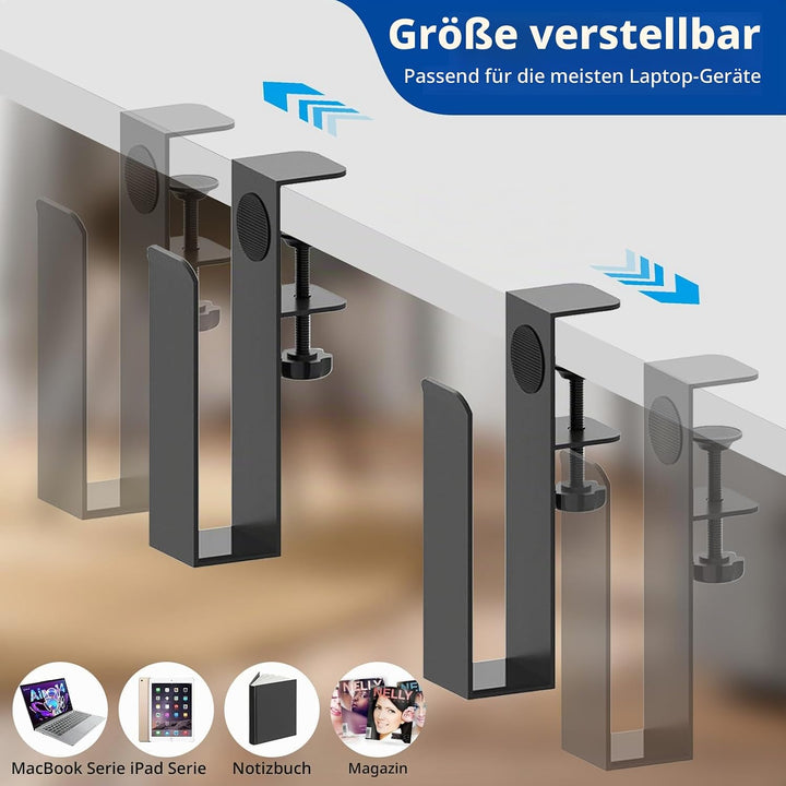 Laptop Halterung Schreibtisch Seitlich, Verstellbare Schreibtischseitenlaptop-Halterung, Laptop Stän