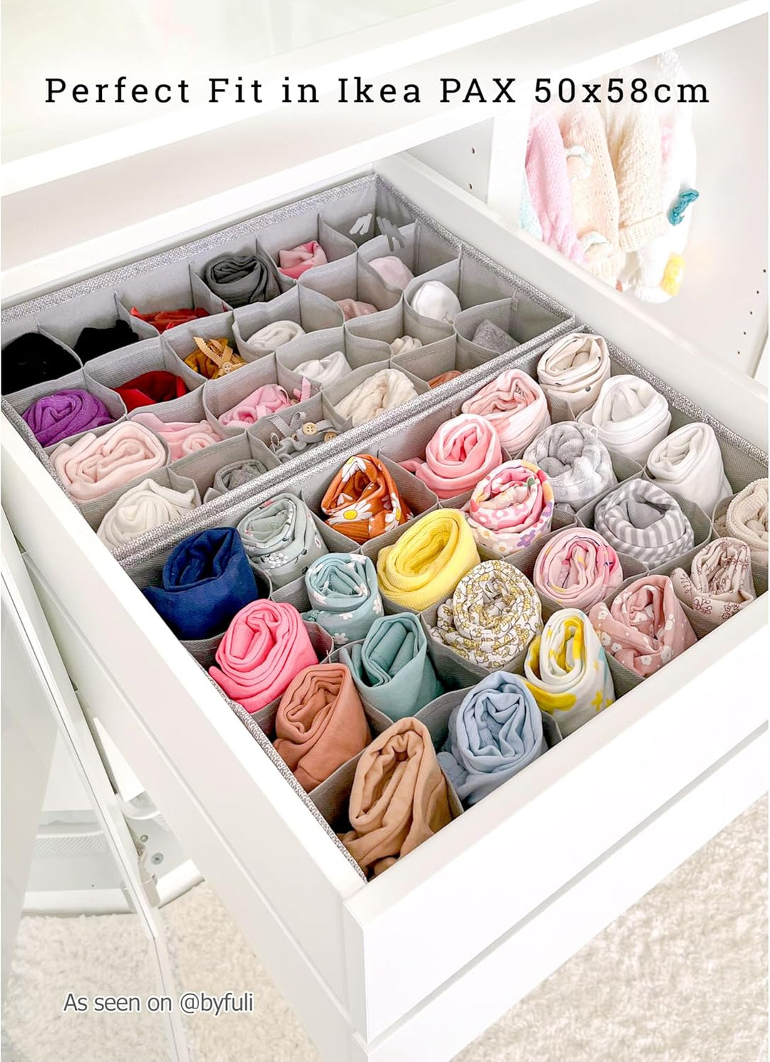 SIMPLE JOY® Schubladen Ordnungsystem Boxen für Ikea (PAX50 (48 Fächer)), PAX50 (48 Fächer)