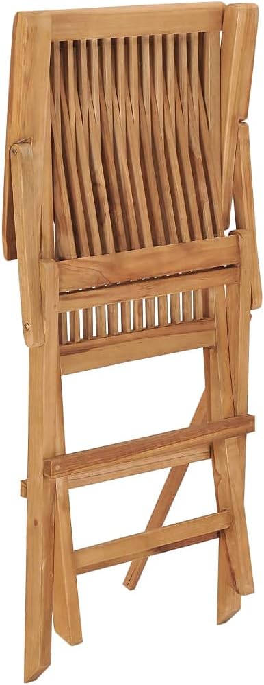 vidaXL 3X Teak Massiv Gartenstuhl mit Armlehnen Klappbar Holzstuhl Klappstuhl Stuhl Stühle Gartenmöb