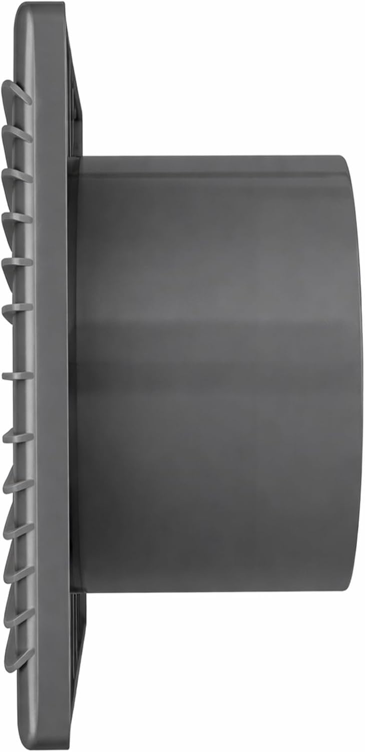 MKK Badlüfter 80mm Wandmontage Badventilator Leise Lüfter Wohnraumlüfter Grau (Standard), Standard