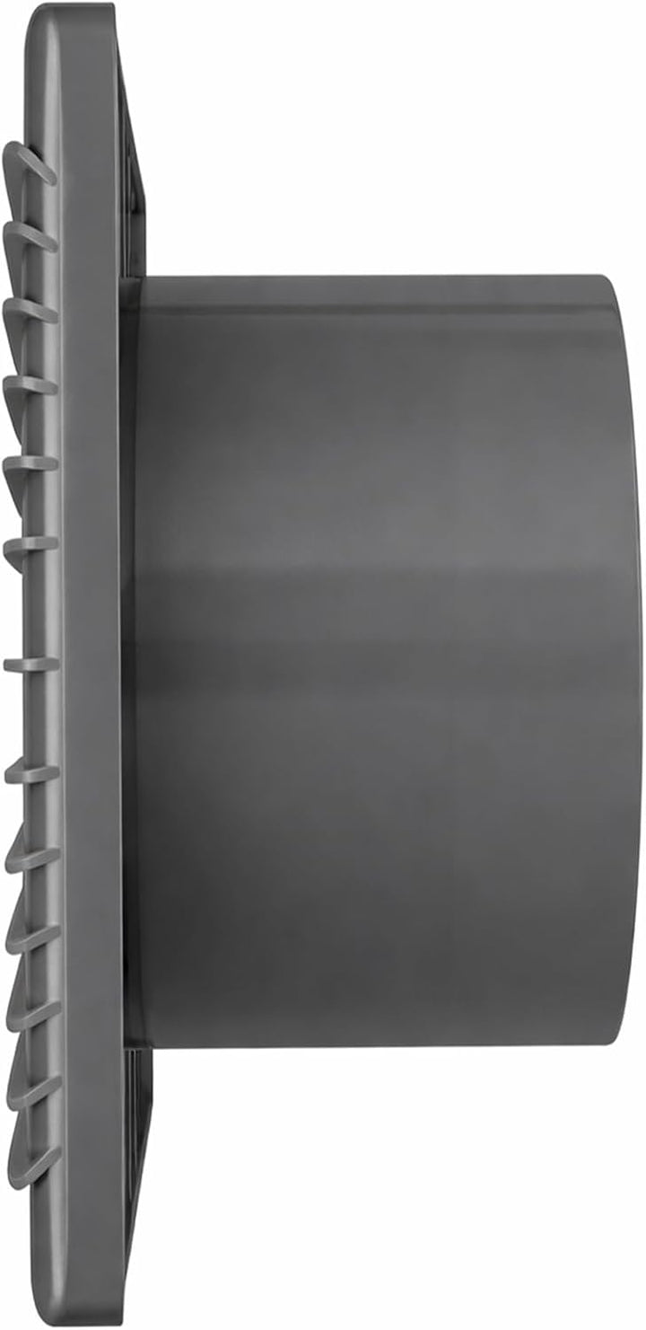 MKK Badlüfter 80mm Wandmontage Badventilator Leise Lüfter Wohnraumlüfter Grau (Standard), Standard
