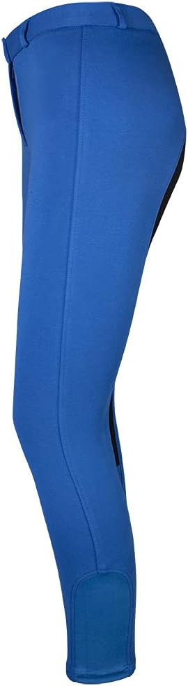 PFIFF 102290 Reithose´Thea´ Kinder Damen Vollbesatz 42 Mittelblau-schwarz, 42 Mittelblau-schwarz