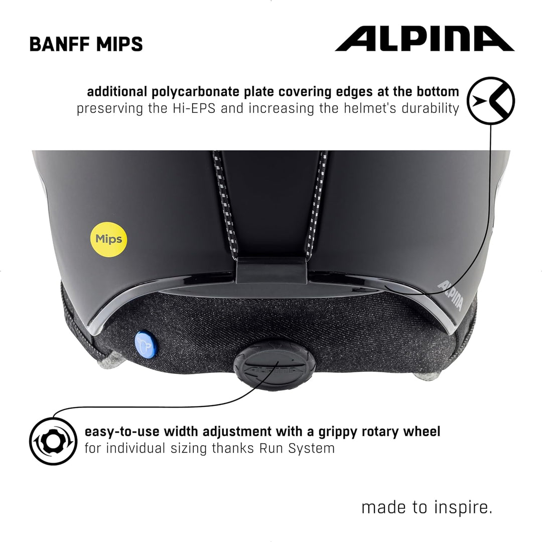 Alpina Banff MIPS Skihelm - Black mat 51-55 cm, 51-55 cm