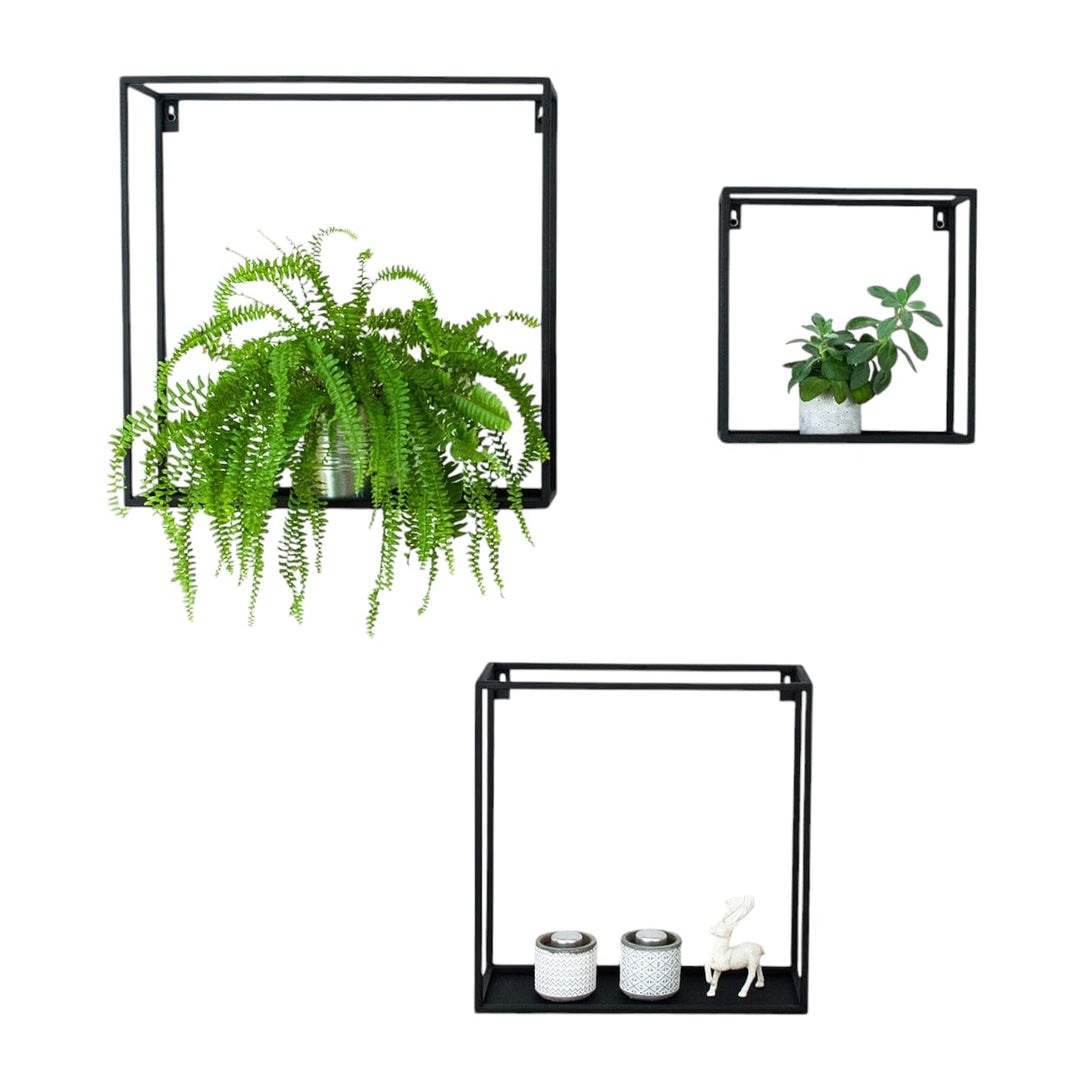 Kapaga - Set 3x Blumenregal - Pflanzenregal aus Metall - Blumenständer - Pflanzenständer - Blumenban