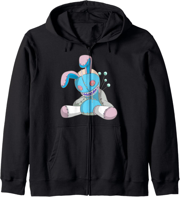 Zipper Bunny Pastell Goth Geschenk Kapuzenjacke