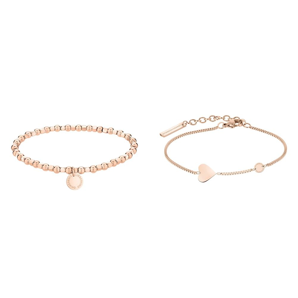 LIEBESKIND BERLIN Beads Armband – kleine Kugeln aus Edelstahl & Edelstein – Silber, Gold, Roségold &