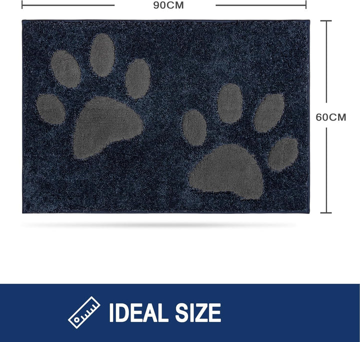 FCSDETAIL Schmutzfangmatte waschbar 60 x 90 cm, Fussmatte Innen, absorbierend Fussmatte, rutschfeste
