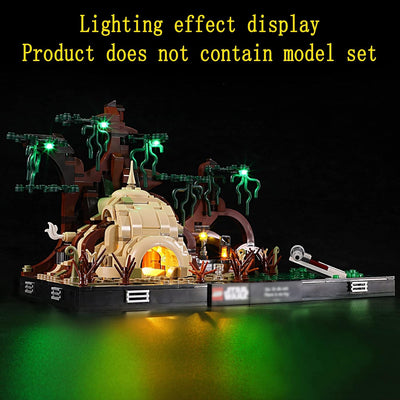 GEAMENT LED Licht-Set Kompatibel mit Lego Dagobah Jedi Training Diorama - Beleuchtungsset für Star W