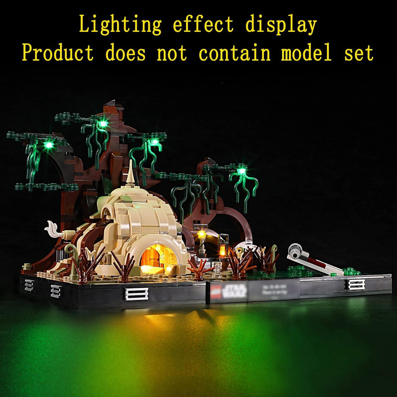 GEAMENT LED Licht-Set Kompatibel mit Lego Dagobah Jedi Training Diorama - Beleuchtungsset für Star W