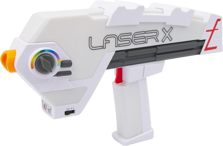 Laser X - Revolution Blaster, wähle deine Teamfarbe, treffe bis zu 90 Meter, mit 2 Blastern, 2 Empfä