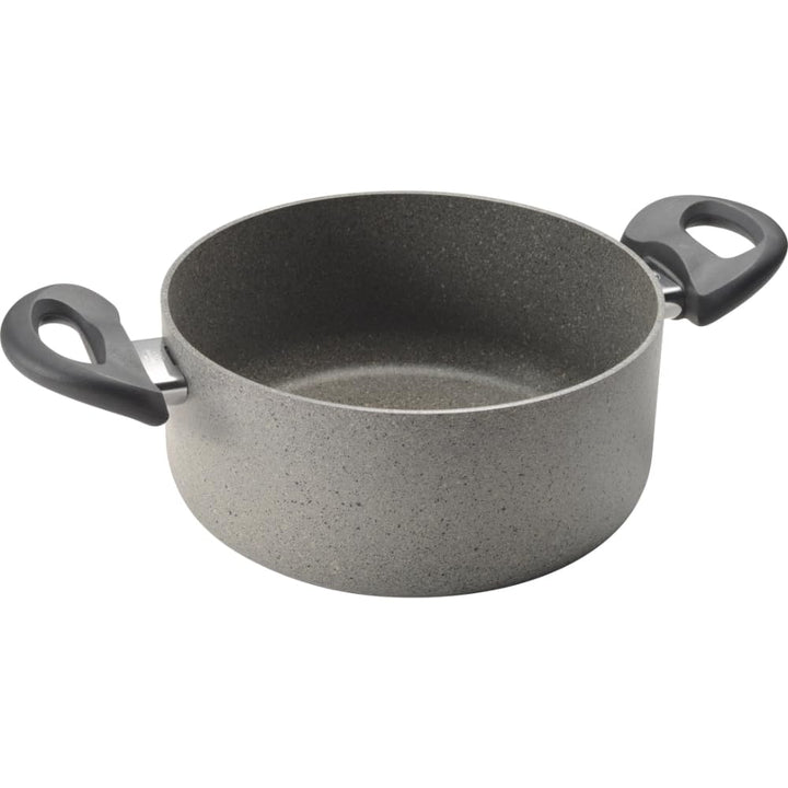 Ballarini Cortina Granitium Kasserolle 2 Griffe, Grau, Durchmesser 20 cm