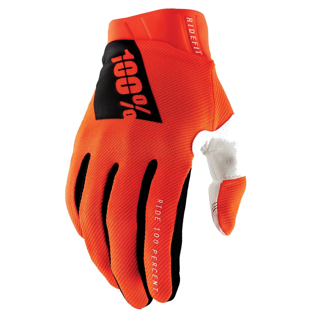 100% RIDEFIT Motocross Handschuhe - MX Dirt Bike & Powersport Reitausrüstung für Herren Orange XL, O