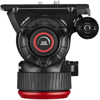 Manfrotto 504X Fluid-Videokopf mit Doppelstativ, Kit mit Aluminiumstativ und Videokopf, Doppelbein m