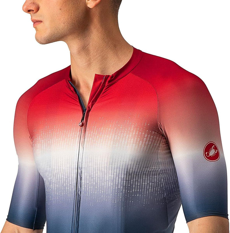 CASTELLI Herren Aero Race 6.0 Jersey T-Shirt S Savile Blue/Pro Red, S Savile Blue/Pro Red