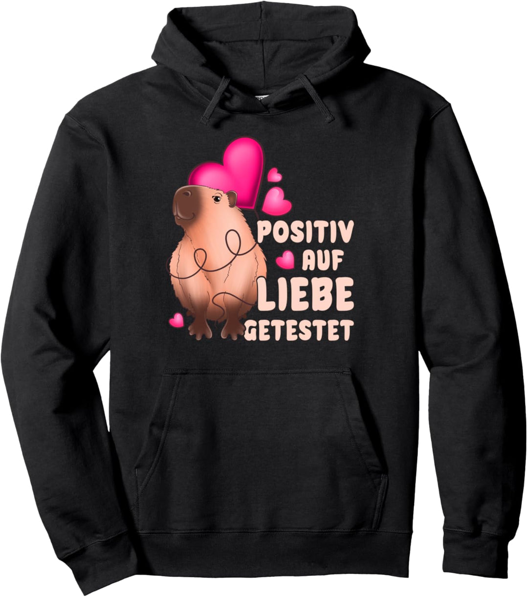 Valentinstag Wasserschweinchen Capybara mit Spruch Pullover Hoodie