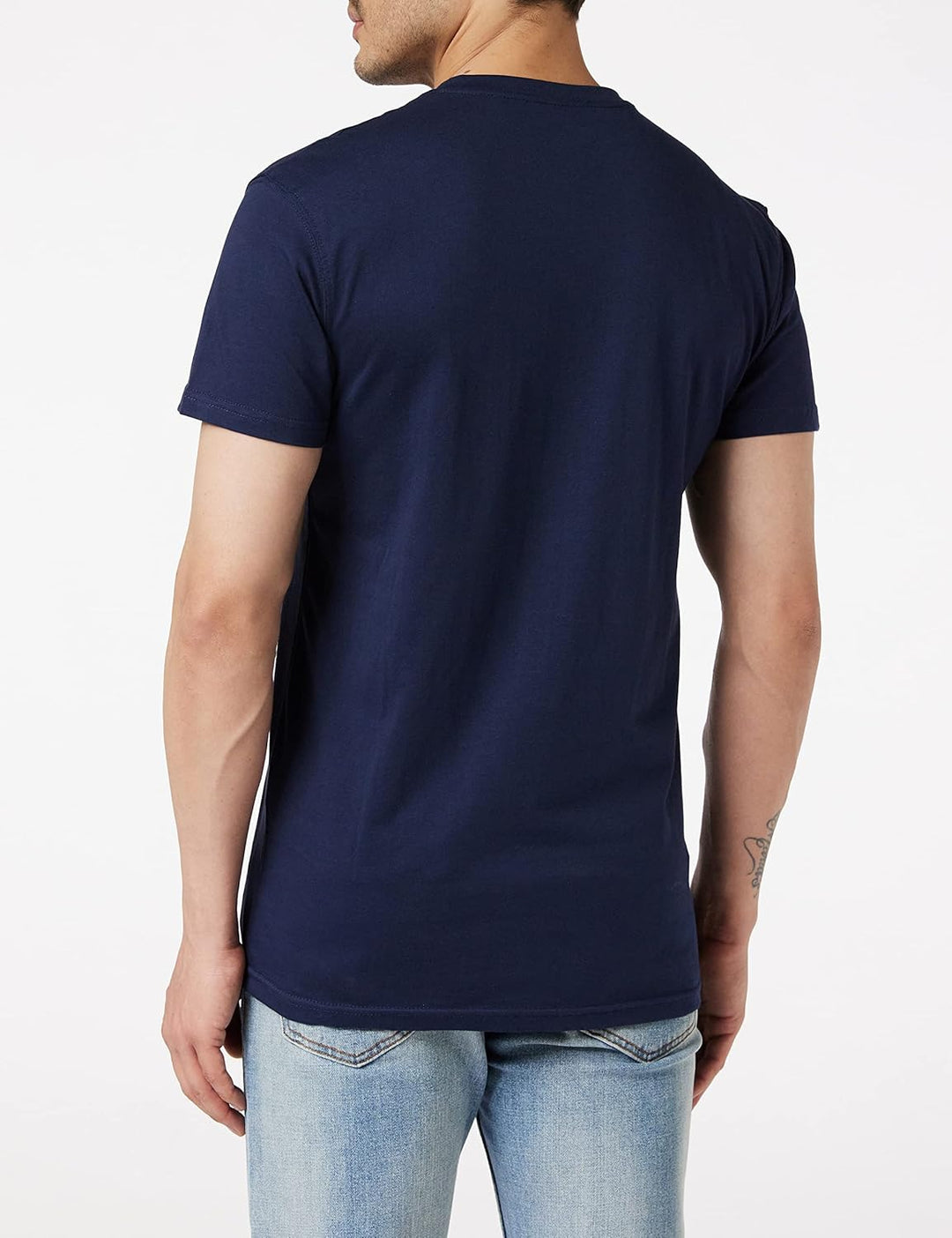 Lower East Herren T-Shirt mit V-Ausschnitt aus 100% Baumwolle im Multipack Dunkelblau S, Dunkelblau