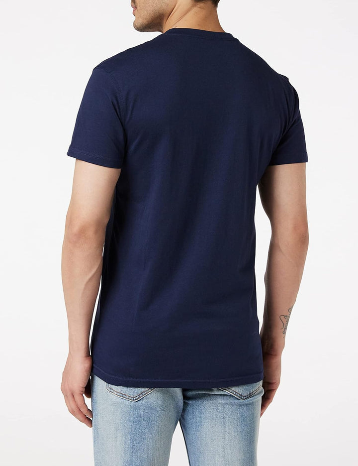 Lower East Herren T-Shirt mit V-Ausschnitt aus 100% Baumwolle im Multipack Dunkelblau S, Dunkelblau
