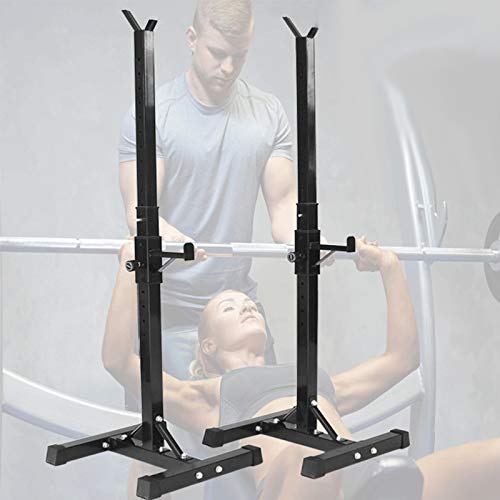 Hantelständer und Squat-Rack - Zwei Ablagen, verstellbar, rutschfeste Standbeine, max. Belastung: 15
