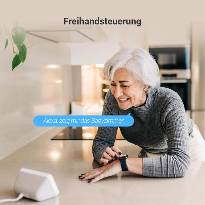 EZVIZ 2K WLAN Überwachungskamera Innen, 360° WLAN Kamera mit Personenerkennung, Auto Tracking und St