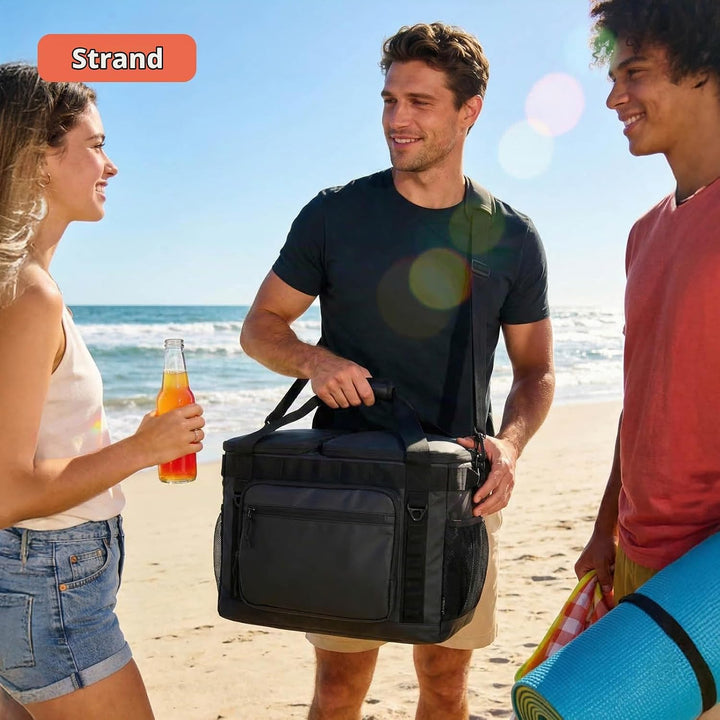 TOURIT Kühltasche 21L 30 Dosen Faltbar Picknicktasche für Reise | Kühltasche 21L, 2 getrennte Fächer
