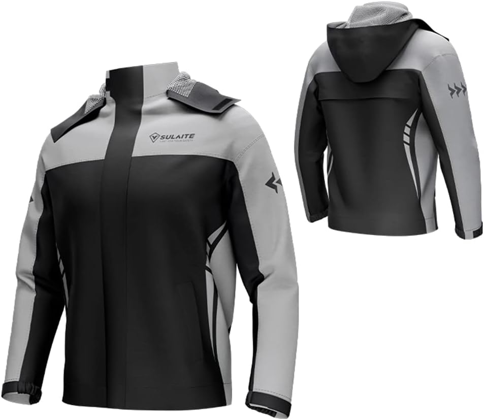 Lixada Wasserdichter Motorrad-Regenanzug für Männer und Frauen, Radfahren, Regenbekleidung, Jacke un